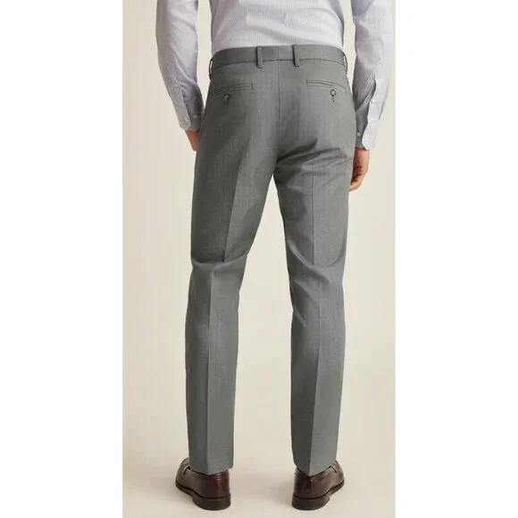 NEW Bonobos Mens Wool Dress Pants Grey 33/32 Slim Taper Fit $119 [jb] - Picture 2 of 7